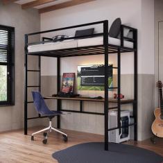 Beliche Suspenso de Solteiro em Ferro Jolie - Camas e Beliches