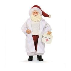 Boneco Papai Noel Colecionáveis Médico Decoração Natal 27cm - Gici Dec