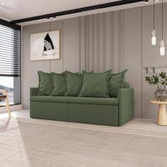 Sofá Retrátil e Reclinável 3 Lugares 220cm Dália Cabecasa Madeiramadeira Verde
