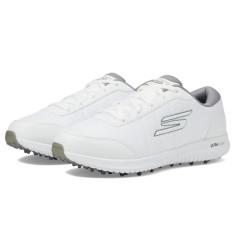 Skechers Tênis de golfe feminino Max Fairway 4 Spikeless, Branco/Cinza, 35
