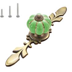 HUAMULAN Pacote com 7 maçanetas de cômoda de abóbora puxadores de armário de cozinha puxadores de porta de armário com parafusos para cozinha banheiro decoração de escritório placa traseira de liga de