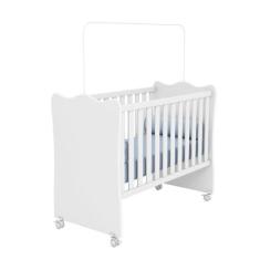 Berço Simples Quarto Infantil Bebê C/ Colchão 4 Rodinhas/Rodízios Doce