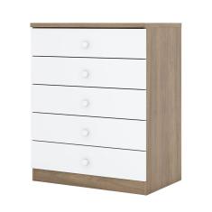 Cômoda Infantil Bala De Menta Rústico Branco – Henn