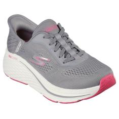 Skechers Tênis feminino Max Cushion Elite 2.0 Vanish Hands Free Slip-ins, Carvão/Rosa, 36