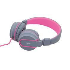 Fone de Ouvido Headset com Microfone OEX Neon HS106 - Cinza e Rosa