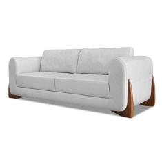 Sofá 3 Lugares Yves Linho Rústico Grigio 180 cm - Spezzia Decor