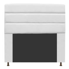 Cabeceira Estofada Turim 195cm King Size Suede Branco