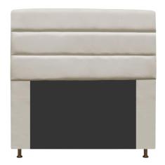 Cabeceira Estofada Turim 160cm Queen Size Suede Bege