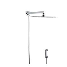 Ducha Chuveiro Inox 304 25x25 Cm Com Desviador E Ducha De Mão