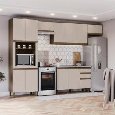 Cozinha Completa 5 Peças 100% Mdf com Torre Quente Connect Duna/Cristal II