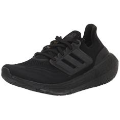 adidas Tênis de corrida masculino Ultraboost Light, Preto/Preto/Preto, 40