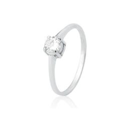 Anel de Prata Redondo Zircônia - Sal do Mar, Prata, 16