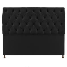 Cabeceira Sofia 195 Cm King Size Suede Preto