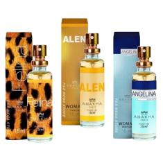 Kit 3 Perfume Feminino Amakha Paris Felina Alen Angelina