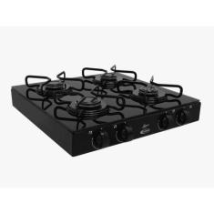 Cooktop Sobrepor Mesa De Vidro 4 Bocas - Clarice - Preto