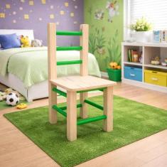 Cadeira Cadeirinha Infantil De Madeira Resistente - MegaStore Marques,