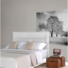 Cama Casal Dallas II Quarto com Dupla Furação Cor Branco - TEBARROT