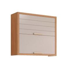 Armário Aéreo P- Cozinha Eloise C-2 Portas Basculante Riscadas 80 Cm Freijo-off White - Mgm