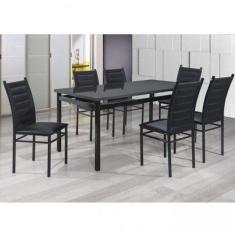 Conjunto Sala de Jantar Mesa Tampo MDP 160cmx90cm 6 Cadeiras Liana Esp