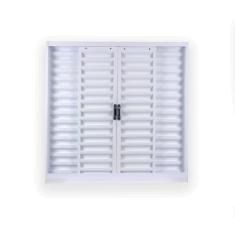 Janela de Aço Veneziana de Correr 100x100cm 4 Folhas com Grade Minas S