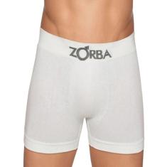 Cueca Boxer Zorba 0781 Seamless Algodão T. P/GG, G, 001, Branco