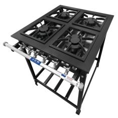 Fogão Industrial 4 Bocas 30x30 Baixa Pressão P7 jcn