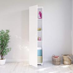 Armário Multiuso 1 Porta 3 Prateleiras Politorno Branco
