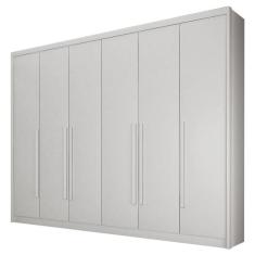 Guarda Roupa Casal Bragança 6 Portas 8 Gavetas Neve – Novo Horizonte