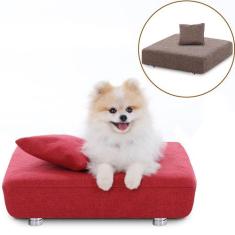 Cama Box Para Cachorro + 2 Travesseiros + 2 Capas - Caminha Pet - BF C