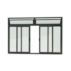 Janela Plus 4 Folhas com Bandeira Vidro Liso 100cm X 150cm Brimak