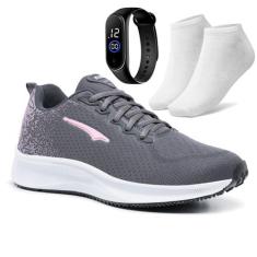 Kit Tenis Feminino de Caminhada Academia com Relógio e Meia - Polo RDW