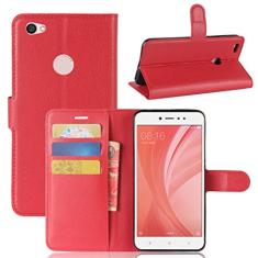 XIAOMI Capa para Redmi Note 5A/5A Prime, capa carteira flip de couro PU premium com compartimento para cartão, suporte e fecho magnético [capa interior à prova de choque de TPU] Compatível com Redmi