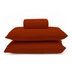 Lençol Casal Microfibra Simples 3 Peças Clean - Suítes Sonhos, Marrom