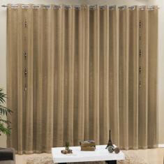 Cortina France para Varão Tecido Cetim Amassado 4,00 x 2,80 Metros Alt