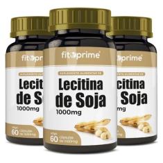 Kit 3 Lecitina De Soja 1000Mg 60 Cápsulas Fitoprime