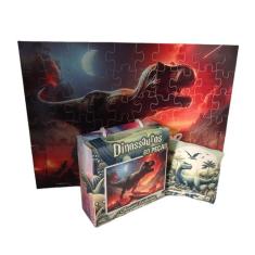 Quebra-cabeça Dinossauro T-Rex de 60 peças + Chaveiro especial - Reido