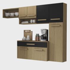 Cozinha Compacta Ruby Atacama Preto bigshops Móveis