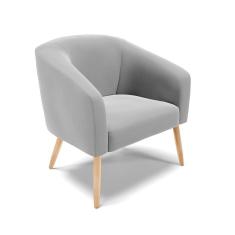 Poltrona Suede Pés Palito D'rossi Cinza