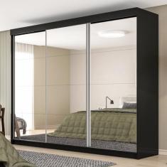 Guarda-roupa Casal 3 Portas com Espelho 6 Gavetas Grajaú Yescasa