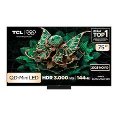Smart TV TCL 75 Polegadas QLED Mini LED 4K C7K WiFi Bluetooth Google TV 4 HDMI 144Hz HDR10+ 75C7K