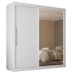 Guarda Roupas 2 Portas Solteiro Real Branco Acetinado - GELIUS, Branco