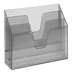 Organizador de Escritório para Pastas com 3 Divisões Horizontal, Acrimet, (Cor Fume), 860.0
