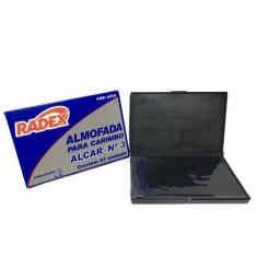 Almofada Para Carimbo N3 Preto/Azul/Vermelho - Radex