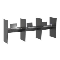 Mesa de Atendimento 3 Lugar Iron Preto Onix