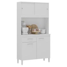 Armario Cozinha Ceara Com 4 Portas Branco Branco
