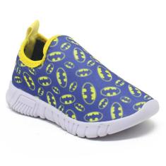 Tênis Infantil Escolar Calce Facil Leve Confortável Morcego Azul - Ann