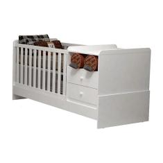 Quarto de Bebê Helena com Berço Multifuncional Selena com Colchão Phisical Branco Brilho – Phoenix