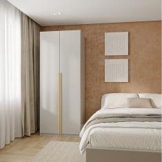 Guarda Roupa Modular 80cm Com Portas e Prateleiras Jade Cabecasa Cinza Urbano