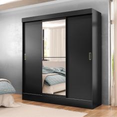 Guarda Roupa Solteiro 3 Portas com Espelho San Marino Maxel Móveis