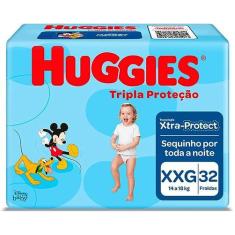 Fralda Huggies Disney Tripla Proteção Mega Xxg Com 32 Unidades